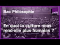 BAC PHILO révisions - En quoi la culture nous rend-elle plus humains ?