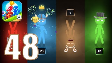 Stickman Party -Tournament Mode 1234 Players Free Random Gameplay Walkthrough Part 48 (Android,iOS)