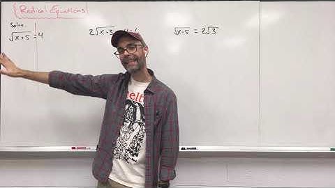 Algebra: Solving Radical Equations with Index 2