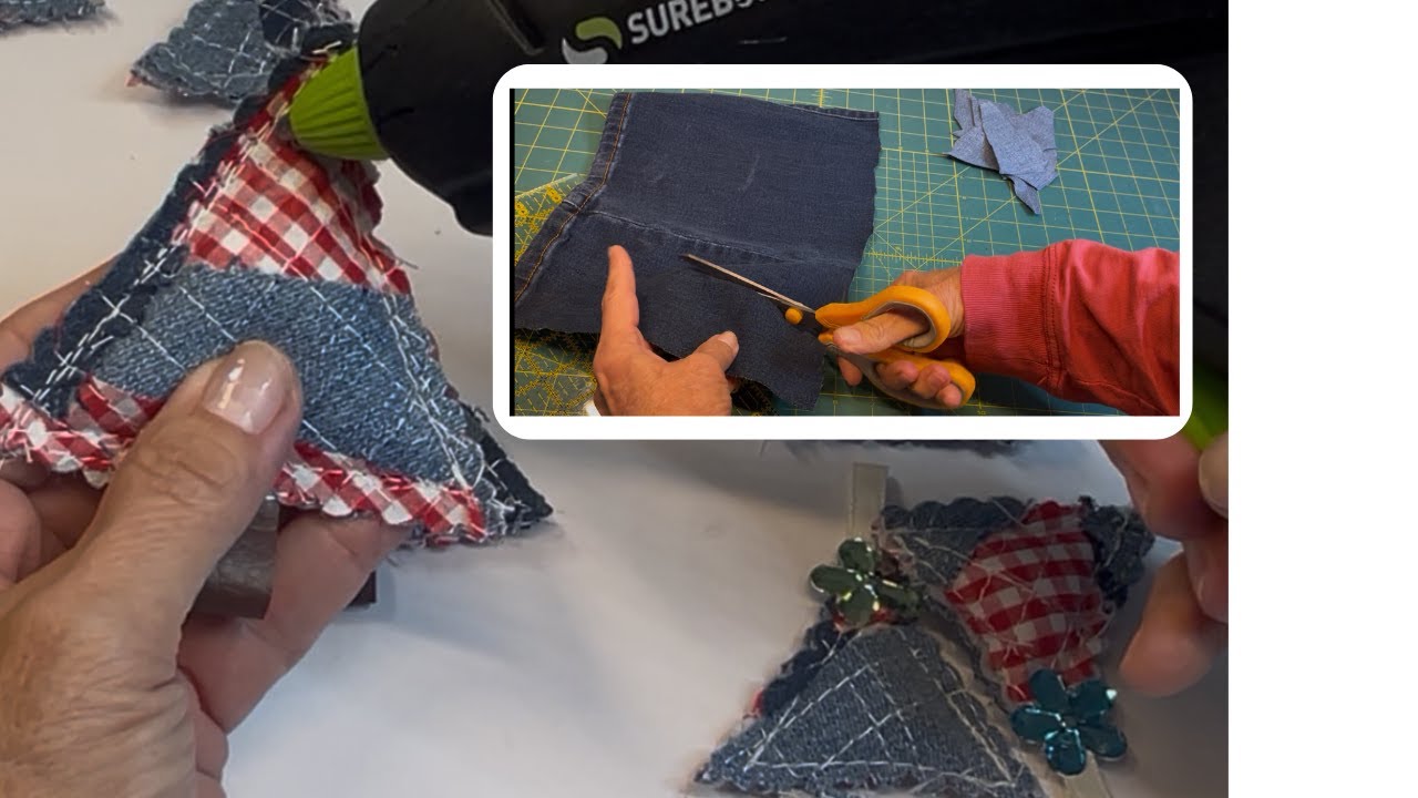 I Turned Blue Jean Scraps Into Beautiful DIY Christmas Ornaments
