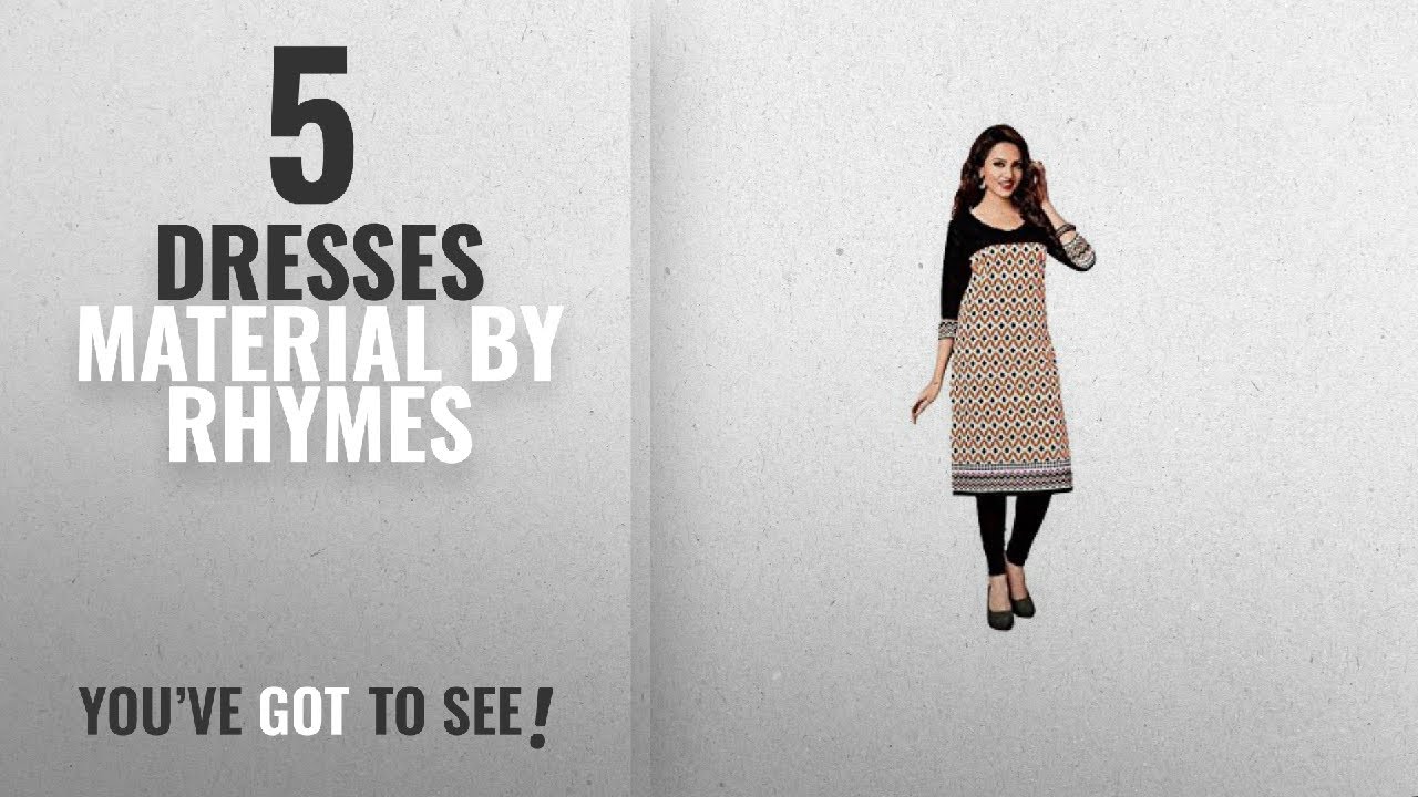 Top 10 Rhymes Dresses Material [2018]: RHYMES Women's Cotton Dress