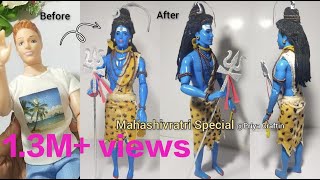 God SHIVA doll making from ken doll| Parameshwara| Bholenath| Neelakanta making| Shivratri special