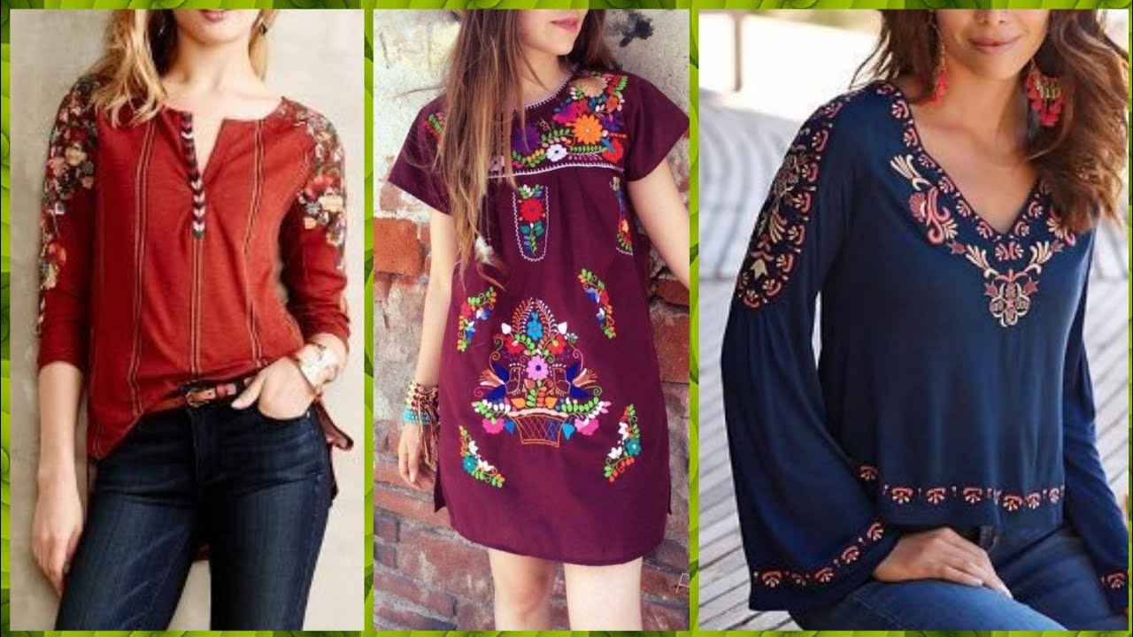 Beautifull Stylish Hand Embroidery Shirts Designs For Girls - YouTube