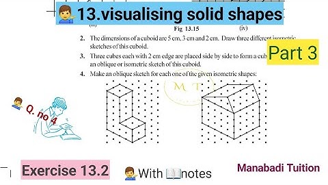 7th class maths| Chapter 13| 🤷‍♀️Visualising solid shapes| Exercise 13.2| Q no 4| part 3|CBSE|NCERT|