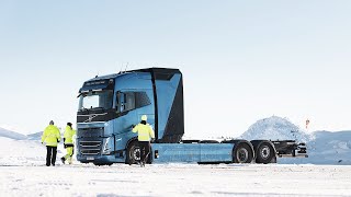 Video still for Volvo Trucks – Testing a hydrogen-powered electric truck in the Arctic
