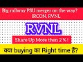 RVNL share latest news today | RVNL share News | RVNL & IRCON Merger News