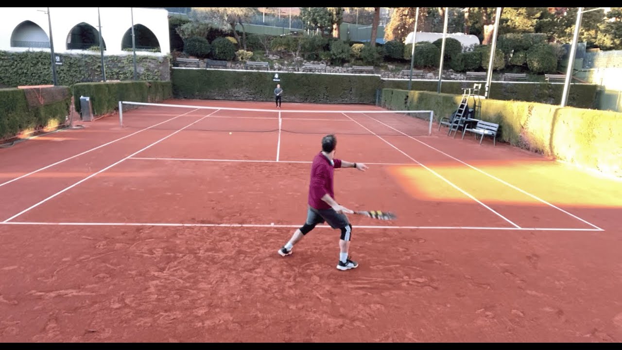 Tennis training - Coldest day in Barcelona