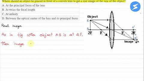 Where should an object be placed in front of a convex lens to get a real image of... | Snapsolve