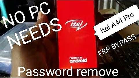 Itel A44 PRO FRP BYPASS no need PC