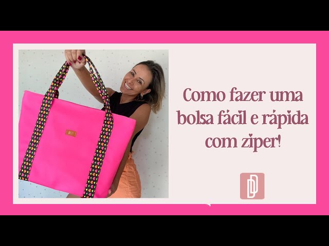 Costurando: Bolsa com zíper simples 