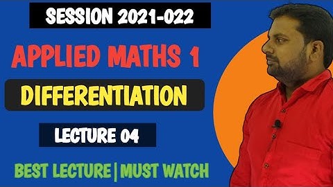 Derivatives Of Inverse Functions|Differentiation Applied Maths 1|Differentiation By DD Sir