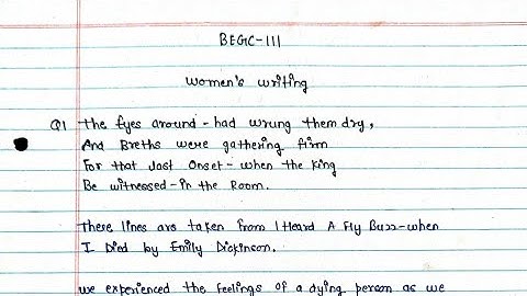 BEGC 111 Solved assignment 2023-2024 | BEGC 111 solved handwritten assignment in English 2023-2024 |