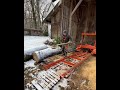 Woodmizer LT 15 wide cutting oak wood to 5cm slabs