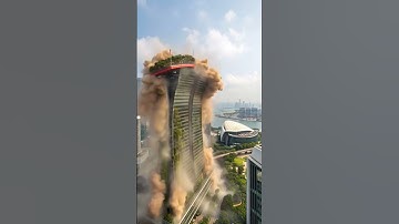 The iconic capitagreen Building Demolition 😱 #building #explosion #engineering #construction #vira