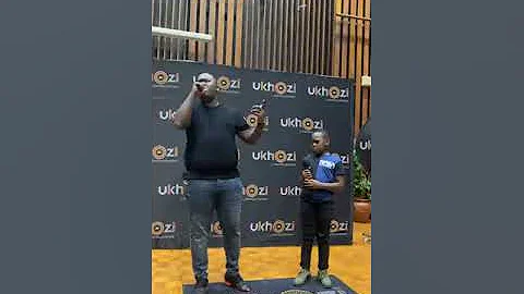 Thinah Zungu and son, Ndumiso Zungu at Ukhozi FM.