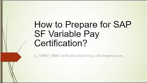 SAP SuccessFactors Variable Pay C THR87 1908