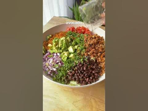 Vegan Burrito Bowl 🌱 #recipe #cooking #cookingchannel #vegan # ...