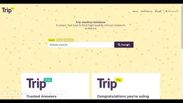 Mind Maps on the Trip Database
