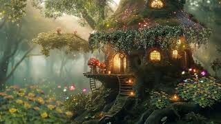Magical Forest Music + Beautiful Flower Forest Space | Relax, Rest & Enjoy a Good Night's Sleep..