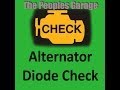 Alternator Diode Check and AC Ripple Check