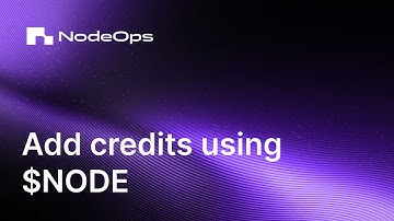 Top-up your credits with $NODE