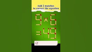 Мatchstick puzzle №46 Add 2 matches to correct the equation