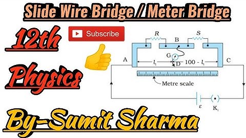 Meter Bridge (Application of Wheatstone Bridge) ,, class 12 Physics