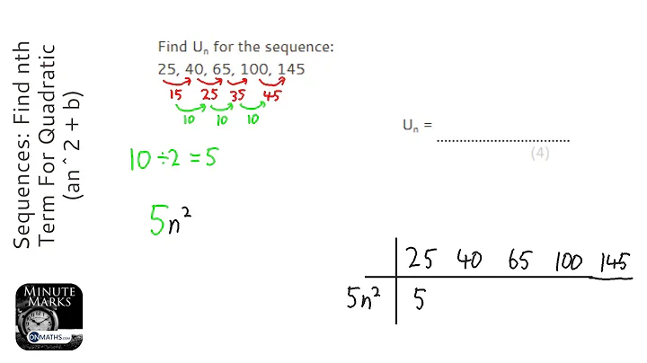 Sequences: Find nth Term For Quadratic (an^2 + b) (Grade 6) - OnMaths GCSE Maths Revision