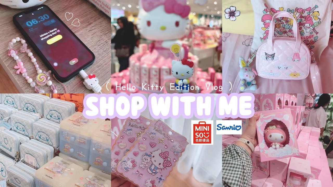 サンリオvlog 🛍️ 🎀 : Akhirnya Sanrio x Miniso masuk Indonesia!! A day in my life Hello kitty edition