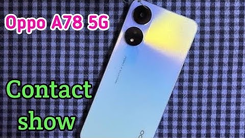 How To Show Contact Oppo A78 5G, Sim Card Contact Setting , Copy & Paste Contact