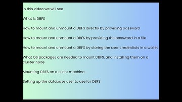What is Oracle DBFS (Database File System) and its implementation steps?