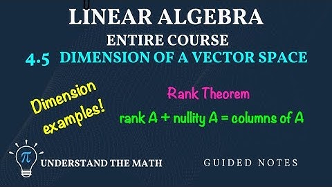 Mastering the Dimension of a Vector Space: Examples and the Rank Theorem