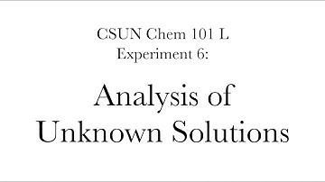 Analysis of Unknown Solutions