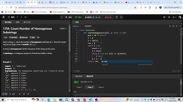 Leetcode 1759. Count Number of Homogenous Substrings (list groups)