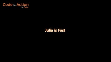 Julia High Performance| 1. Julia is Fast