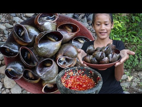 Catch & Cook Snails for Food - Cooking boiled Snails on Clay and Eating delicious ep 26