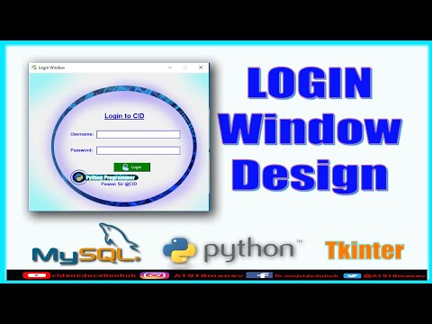 Login System connected to  Database || Stylish Login Window  Design in Python Using Tkinter & MySQL