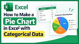 How to make a pie chart in excel with categorical data