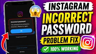 Fix Instagram Password Incorrect Problem Today | Instagram Wrong Password Error Fix 2026