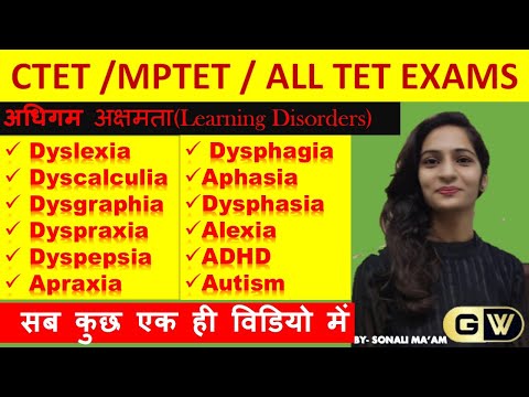 Child development || all types of disorders|| अधिगम अक्षमताएं