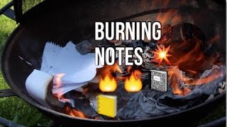 Burning School Notes!