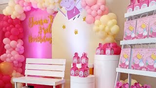 Peppa Pig Theme Backdrop  #PeppaPigBirthdayTheme #birthdayparty #PeppaPigBackdrop #backdrops