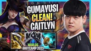 GUMAYUSI IS SO CLEAN WITH CAITLYN!  T1 Gumayusi Plays Caitlyn ADC vs Xayah! | Bootcamp 2023