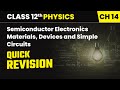 Semiconductor Electronics - Quick Revision | Class 12th Physics Chapter 14 | CBSE 2025-26