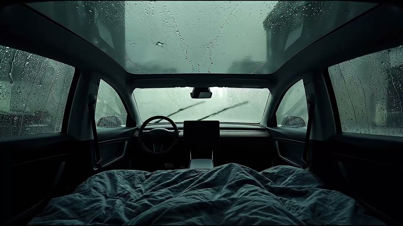 8 HORAS de CHUVA FORTE DENTRO DO CARRO 🌧️🚗 | Som de Chuva para Dormir Profundamente (Tela Escura)