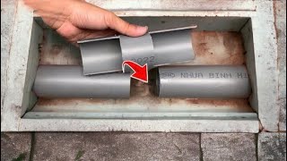 Fastest sewage system connection technique Without connecting pipe equipment