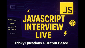 🔴 Saturday Special Live | JavaScript Interview — Tricky Interview Questions, Async, Output Based