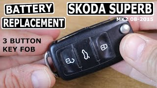 SKODA SUPERB Key Fob BATTERY REPLACEMENT