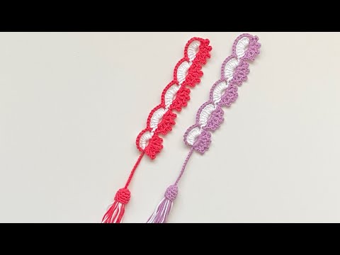 Crochet - Bookmark with Two Colours - Beginners Friendly Pattern