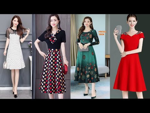 Top 100 Kiểu đầm trung niên, thời trang trung niên nữ U40, U50, U35 cao cấp sang trọng 2020 | Foci